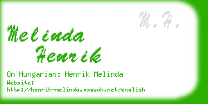 melinda henrik business card